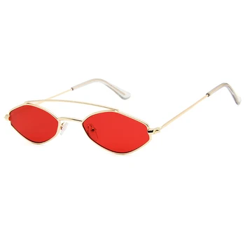 Psacss Mici, Ovale ochelari de Soare Femei Bărbați Vintage din Metal Ochelari de Designer de Brand Femei Retro Sexy Oglindă Lunette De Soleil Femme