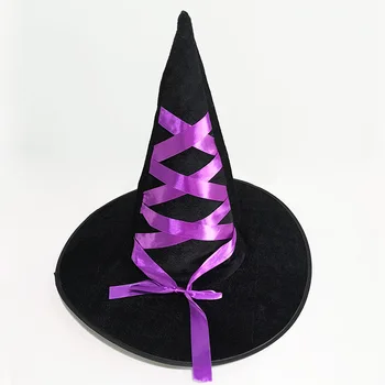 Halloween Negru Pălărie Vrăjitoare Accesoriu pentru Costumul de Halloween, de Crăciun Cosplay Petrecere