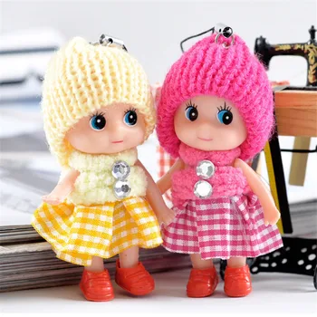 5Pcs/set Mini Drăguț Papusa de Plus Jucarii Pentru Fete Learninf Printesa Păpuși Umplute Similation Jucărie Moale Cheie Lanț Pentru Fete Cadou