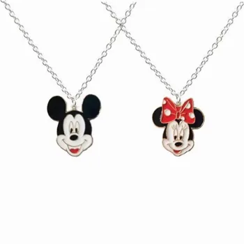 Noul Colier Disney Mickey Mouse Iubi Model De Desene Animate De Metal Colier Lanț Lung Hip Hop Pandantiv Colier Copii Cadouri