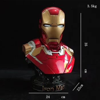 3 Thunder Studioul Marvel Legends Avengers Iron Man Bust Rășină Statuie de Acțiune Marca Figura 43 MK43 Mark43 Film Colectia Model de Jucărie