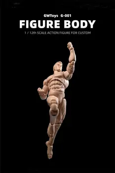 1/12 GWToysG001 6-Inch Soldați Figuri Umane Musculare Manechine de sex Masculin Sculpturi de Artă Schițe DIY