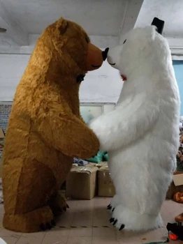 2M/2.6 M/3M Înălțime Gonflabil de Urs Polar Costum Mascota Costum de Publicitate Petrecere în aer liber Personaliza Adult Tinuta Rochie Fancy