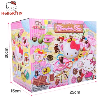 Kawaii Hello Kittys Ciocolata Filtru De Joaca Casa De Jucărie Sanrio Pluș Desene Animate Păpuși Drăguț Anime Jucării De Pluș Pentru Fete Ziua De Nastere Cadou