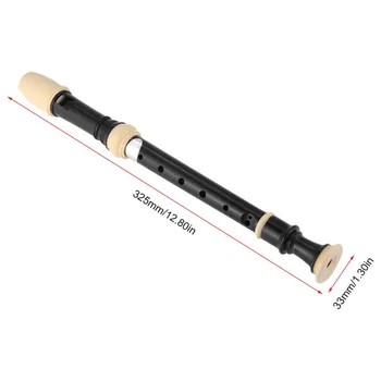 Profesionale Opt Gaura Înalte Flaut 8-Gaura Soprano Recorder Clarinet Black Sunet Usor Reglabil de Calitate Alimentară ABS Non-toxice