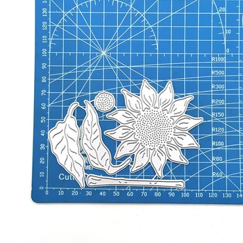 Flori de Floarea-soarelui Tăiere de Metal Moare Stencil DIY Scrapbooking Album Timbru Carte de Hârtie Fierbinte Timbre și Moare În 2020 Meserii Decor Acasă