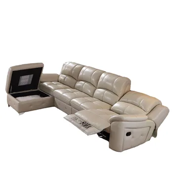 Modern prelungit piele de înaltă calitate set canapea sofa set mobilier living canapele pentru camera de zi canapea extensibilă