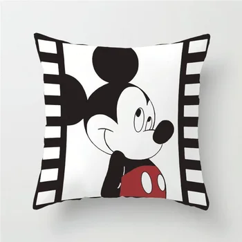 Disney față de Pernă față de Pernă Mickey Minnie Mouse Perna de pe Pat, Canapea Fată Băiat Cuplu Cadou de Ziua 45x45cm