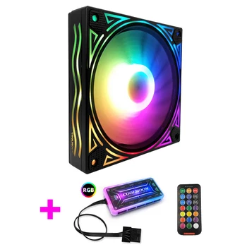 Coolmoon JULANG RGB Caz de Calculator Ventilator 12cm Computer Desktop Mut de Schimbare a Culorii Fan