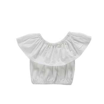 Vara Copii Haine de Fata Set Toddler Solidă fără Mâneci T-shirt, Blaturi Mini-Fusta Tutu Dress cu Banda Seturi Casual 3Pcs