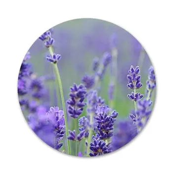 New Sosire Simplu lavanda flori Violet Insigna Brosa Accesorii Pentru Haine Rucsac Decor cadou
