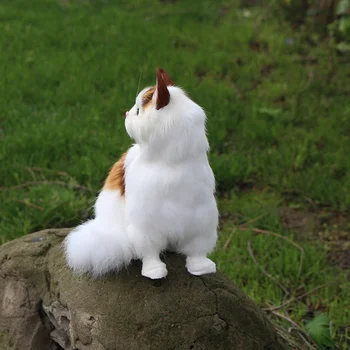 20cm Copii Decoratiuni Minunate Simulare Pisici cu Sunet Animal Păpușă Jucărie de Pluș Acasă Cadou de Ziua Kawaii Simulare Pisica