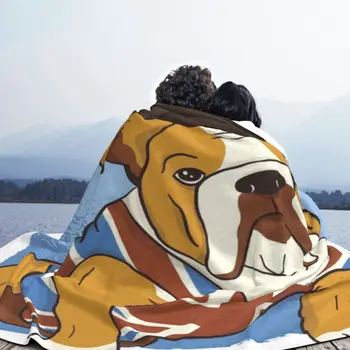 Bulldog Anglais Pătură Franceză Câine Drăguț De Iarnă Caldă Cuvertură De Pluș Capac Moale Flanel Arunca Patura De Pat Pat Birou Pufos