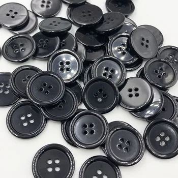 50 buc 20MM Culoare Negru 4 Găuri Flatback Butoane din Plastic Nasturii de Îmbrăcăminte Accesorii de Cusut PT199