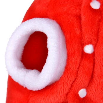 Craciun Stil Drăguț Câini Pisici Roșu cu Glugă Salopete Pom de Crăciun Cald Creativ Animale de companie Haine Marimea XS-XL