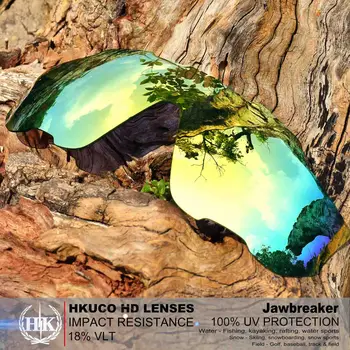 HKUCO Rosu/Aur/Argint 3 Perechi Polarizat Lentile de Înlocuire Pentru Jawbreaker ochelari de Soare Crește Claritatea