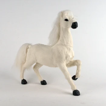 Simulare creatoare cal de jucărie realiste cal alb papusa cadou despre 31x9x30cm