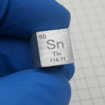 Tablă de Metal Tabelul Periodic Înaltă Puritate Tin Cub de 10mm Sn9999