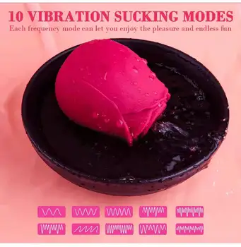 Rose Vagin Suge Vibratorul Fraier Oral Lins Pizde Stimulare Puternic Jucarii Sexuale pentru Femei a Crescut Vibator Jucărie a Crescut Vibrator