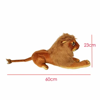 Drăguț Viața Reală Chestii De Plus Leu Păpuși Simulat Jucarii Copii Africa De Sex Masculin Lion Model De Canapea Pernă Decor Cadou Suvenir
