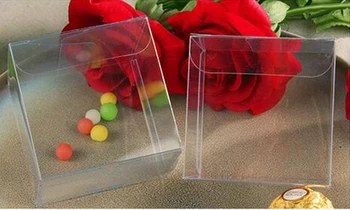 100 de Piese din Plastic PVC Dreptunghi cutie de ambalare din PVC Transparent cutie de cadou Dimensiuni 60x60x50MM 2.36 x 2.36 x 1.97 inch
