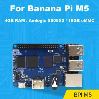 Pentru Banana Pi BPI M5 S905X3 4GB LPDDR4+16GB EMMC Dezvoltarea Bord+Caz+Ventilator+4Xheat Chiuveta+Cablu HD+Adaptor de Alimentare