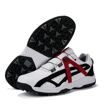 Pantofi De Golf Pentru Bărbați Impermeabil Respirabil Pantofi De Sport Rezistent La Alunecare Pantofi Sport Piele Microfibră În Aer Liber Golf Formatori