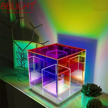 86LIGHT Moderne Lampă de Masă Creative de Decorare a CONDUS Metru Cub de Culoare Atmosferă de Lumină Pentru Acasă de Pat Cameră