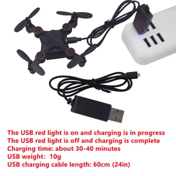 2 BUC 3.7 V Cablu de Încărcare USB Pentru HS190 901HS 901S 901H Mini Quadcopter Accesorii, RC Drone Încărcător