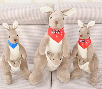 Cadou pentru copii de 1 buc 45cm romantic Australian kangaroo papusa de plus țineți perna noutate drăguț fată creativ umplute jucărie