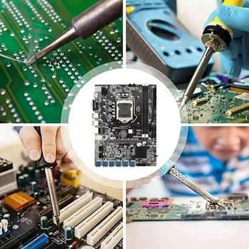 B75 BTC Mining Placa de baza 12 PCIE La USB LGA1155 Cu G540 PROCESOR+4GB DDR3 1333Mhz memorie RAM+Cablu SATA B75 ETH Miniere