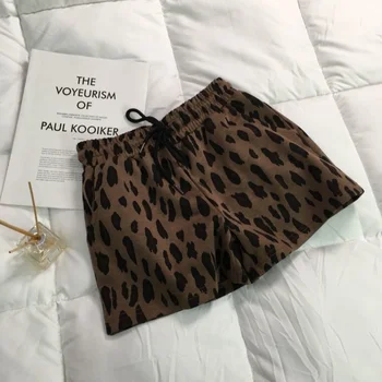 Moda Vara Femei Leopard De Imprimare Pantaloni Scurți Europene Si Americane De Fermecător Sexy Si Damele De Pantaloni Casual Scurt Feminino Y605
