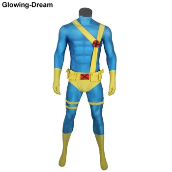 3D de înaltă Calitate de Imprimare Cyclops Cosplay Costum Cu U fermoar Musculare Umbra Cyclops Zentai Costum Cu Accesoriu Pentru Petrecerea de Halloween