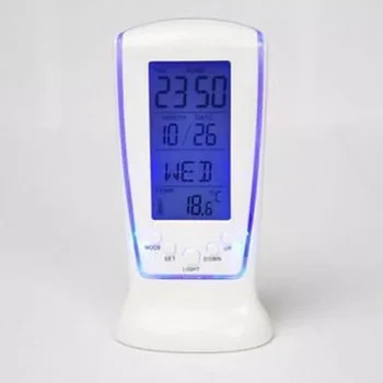 Calendar Temperatura LED Digital Ceas cu Alarmă cu Spate Albastru lumina Calendar Electronic Termometru Ceas Led Cu Oră