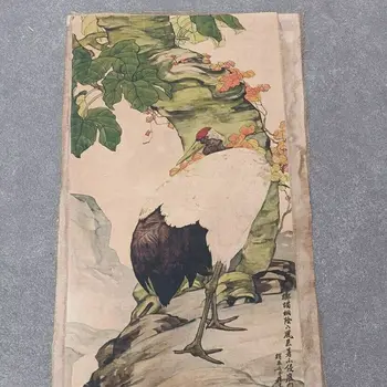 Vechii Chinezi Scroll Tablou Pictat Flori bird Pictura Hârtie de Orez