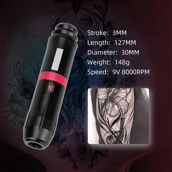 Tatuaj Pen Mașină Machiaj Permanent Pen Puternic Motor profesional de Linie Shader 8000RPM pentru Body Art 12.7 cm Lungime