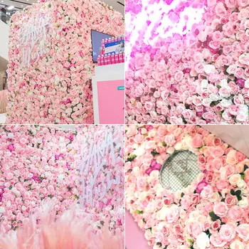 Foarte Dens 3.3 ft x 3.3 ft Flori de Lux fondul Artificiale a Crescut de Mătase romantic de Flori de Perete flori Arc Petrecere de Nunta de Decorare