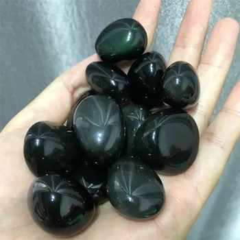 Cristalele Naturale De Vindecare Curcubeu Negru Obsidian Piatră De Cuarț Rostogolit Piatra De Cristal Pietriș Pentru Decor De Crăciun