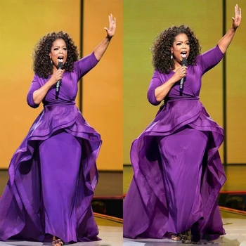 Oprah Winfrey Rochii De Seara Teaca De Celebritate Rochii Middle East Dubai Stil Arab Mov De Seara, Rochie De Petrecere Formale Pentru Plus Dimensiune