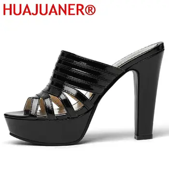 Papuci Femei Vara 2022 Sandale Cu Toc Damele De Lux, Platforma De Catâri Pantof De Femeie Negru Alb Roșu De Partid Pantofi De Mari Dimensiuni