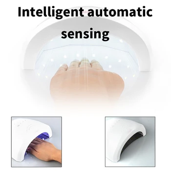 Nail Art Senzor Inteligent Lămpi pentru Fototerapie 48w uscare Rapidă Fototerapie Mașină Uscător de lac de Unghii de Copt Lampa Manichiura Instrument