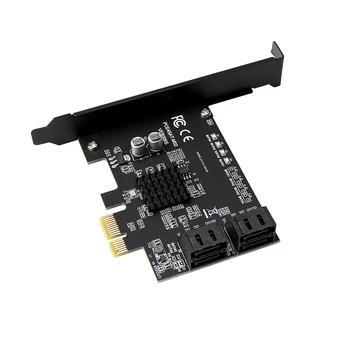 4 Porturi SATA 3.0 Card PCI-E SATA Card PCIe 1X Carduri PCI Express SATA 3.0 de Expansiune Adaptor pentru HDD SSD IPFS Miniere Controller