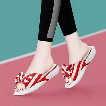 Roșu Net Papuci de sex Feminin Vară 2022 Vara Noi de Moda Trendy Litoral tv cu All-meci Ins Sandale Sandale Pantofi de Plaja