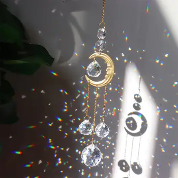 Soarele Pandantiv Faux Cristal Curcubeu Agățat Pandantiv Ornament Decor
