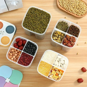 Transparent Cereale Recipient Borcane De Bucătărie, Recipiente Pentru Alimente Cereale Rezervor De Stocare Umiditate-Dovada Sigilat Cutii De Depozitare Acasă Organizatorii
