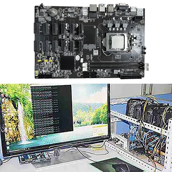 HOT-B75 12 GPU BTC Mining Placa de baza+PROCESOR+Ventilator+Pad Termic+Cablu SATA+Comutator Cable12 PCI-E-USB3.0 Slot LGA1155 DDR3 MSATA
