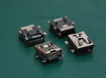 (30 buc/lot)MINI USB Recipient, SMT 4 picioare Fixe, Frecvent utilizate în camere digitale conector de încărcare
