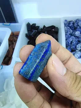 1 buc Cristal Natural Punct de Lapis Lazuli Decor Acasă de Cuarț Piatră de Vindecare Prisme Hexagonale Obelisc Bagheta Tratament Piatra DIY Cadou
