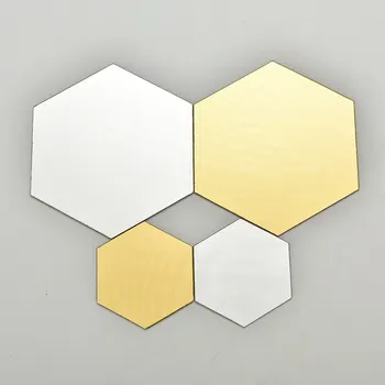 12Pcs 3D Hexagon Regulat Fagure de miere Decorative Acrilice Oglindă Autocolante de Perete Camera de zi Dormitor Poster Decor Acasă Decorare Camera