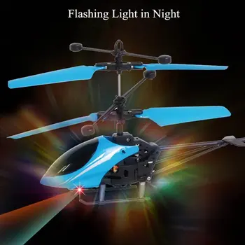 Zbor Mini-Ghid de Avion de Control de la Distanță Avion Elicopter Copii din Plastic Lumină Intermitentă Roșie Jucării pentru Băieți Copii Cadouri